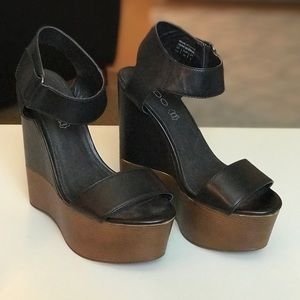 ALDO Genuine Leather Wedge Sandal